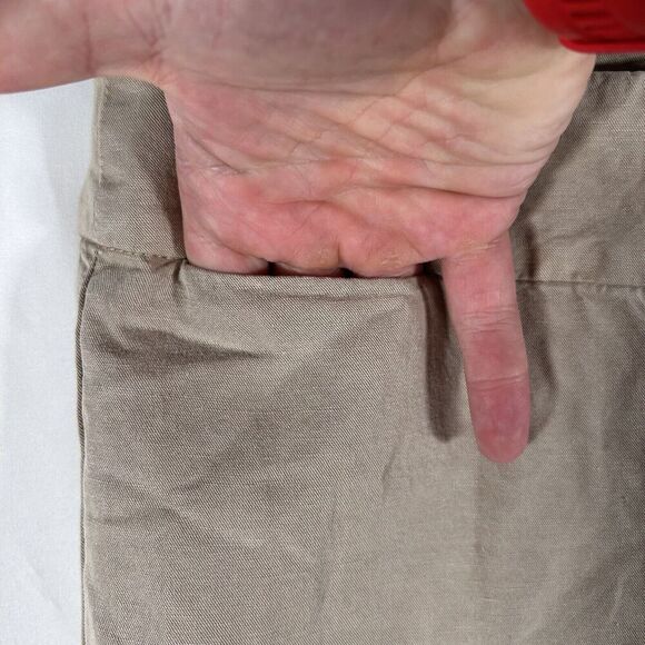 Eileen Fisher Linen Blend Pants Women's 6P Petite Single Pocket Mid Rise Light - Picture 4 of 9